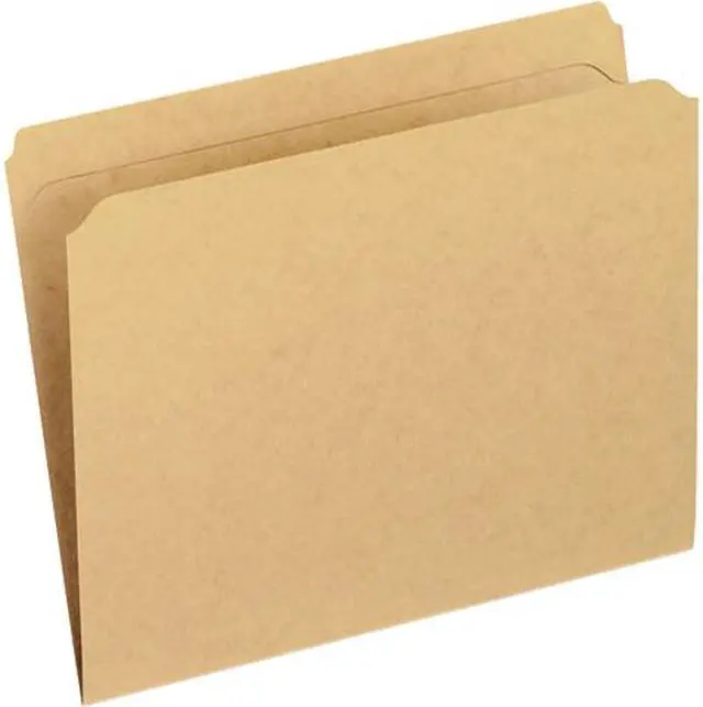 Main image of Pendaflex Two-Ply Dark Kraft File Folders, Straight Cut, Top Tab, Letter, Brown, 100/Box