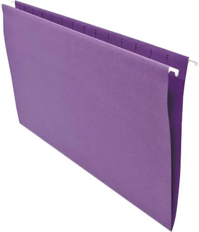 Main image of Universal Hanging File Folders, 1/5 Tab, 11 Point Stock, Legal, Violet, 25/Box