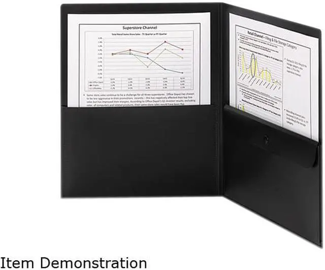 Main image of Smead Folder,2pkt,Ltr,5/Pk,Bk 87700