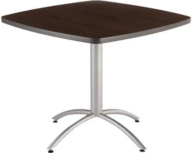 Main image of Cafeworks Table, 36w X 36d X 30h, Walnut/silver