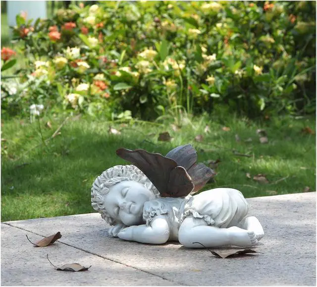 Alt view image 7 of 7 - hi-line gift ltd sleeping baby fairy statue
