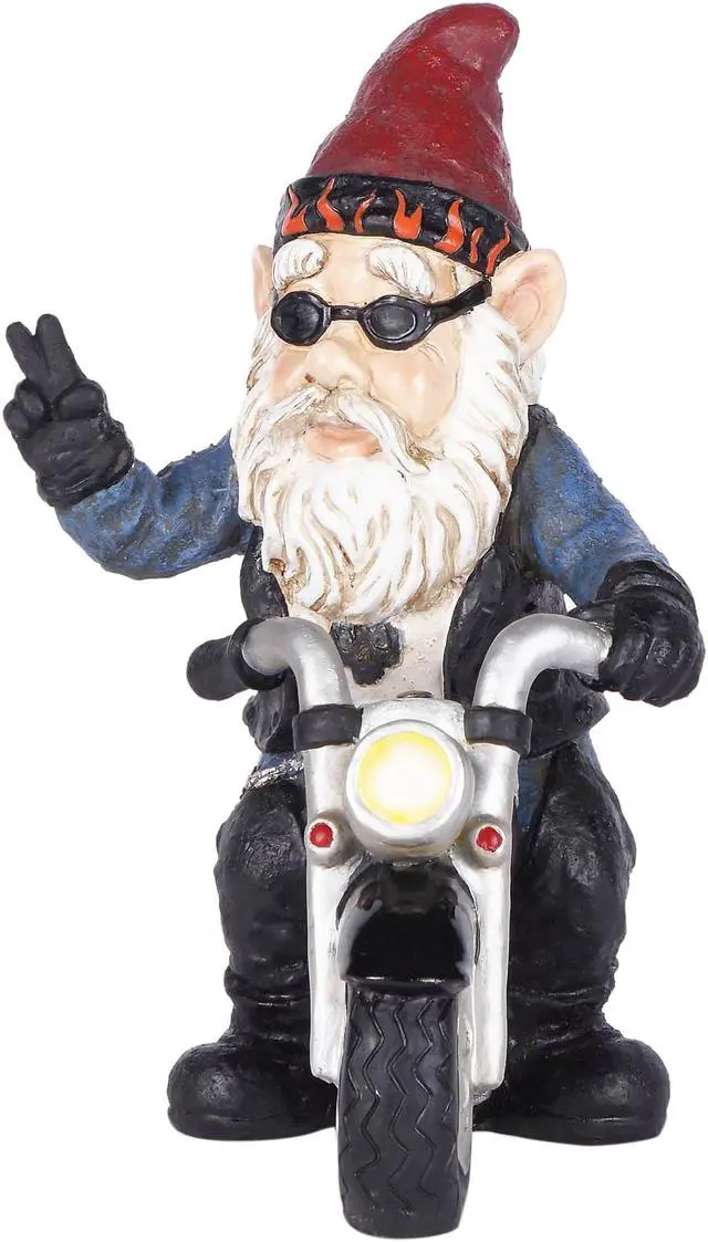 Alt view image 2 of 9 - hi-line gift 75616-w peace biker gnome