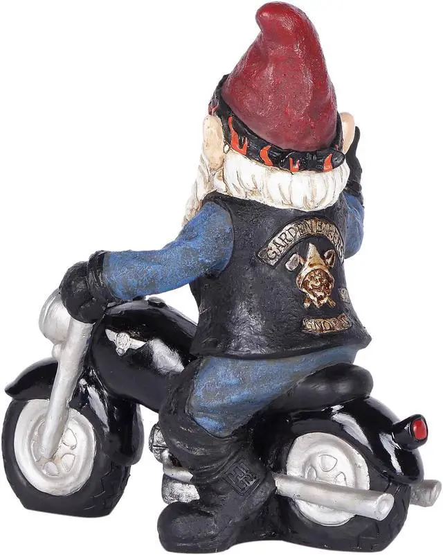 Alt view image 4 of 9 - hi-line gift 75616-w peace biker gnome