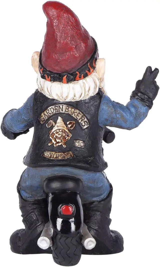 Alt view image 5 of 9 - hi-line gift 75616-w peace biker gnome