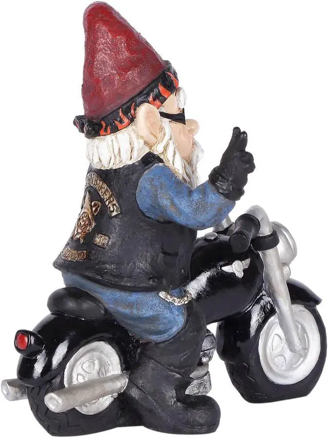 Alt view image 6 of 9 - hi-line gift 75616-w peace biker gnome