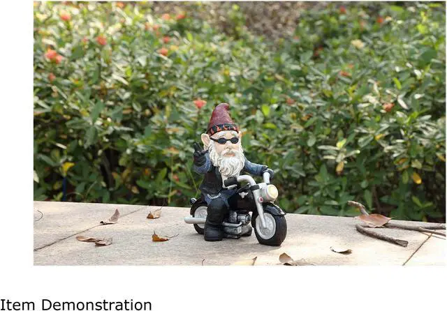 Alt view image 7 of 9 - hi-line gift 75616-w peace biker gnome