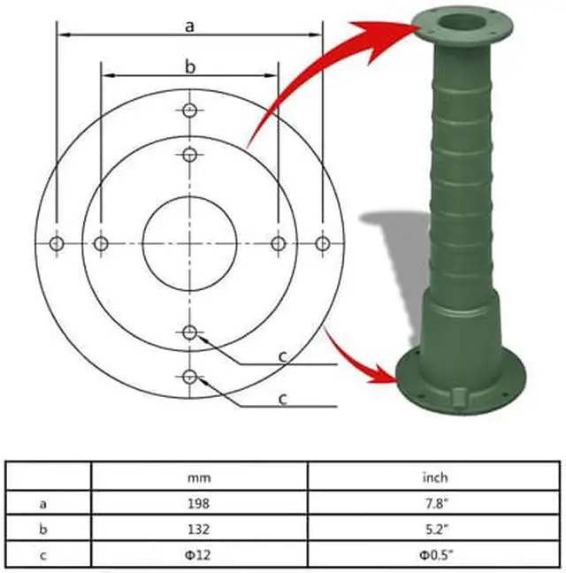 Alt view image 4 of 4 - vidaXL Cast Iron Stand for Garden Hand Water Pump