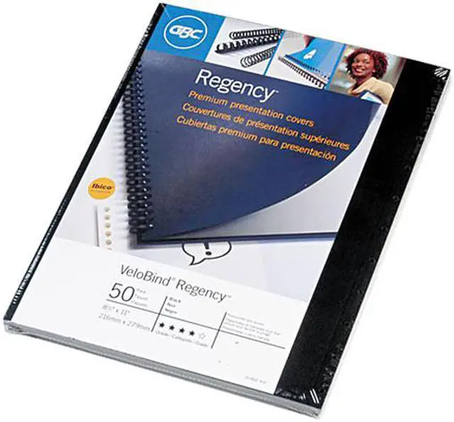 Main image of Swingline GBC VeloBind Presentation Covers, 11 x 8-1/2, Black, 50/Pack