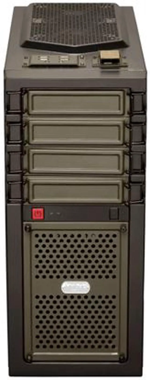 Alt view image 2 of 3 - Antec GX GX 700 Black and military green Steel ATX Mid Tower Case