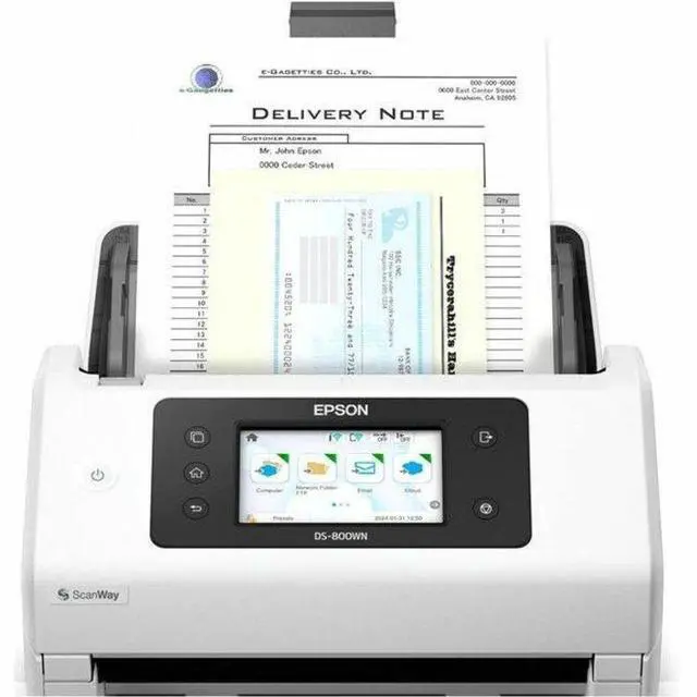 Alt view image 4 of 4 - Epson EdgeLink DS-800WN ADF Scanner - 600 dpi Optical 24-bit Color - 50 ppm  - Duplex Scanning - Wireless LAN - USB   B11B275201