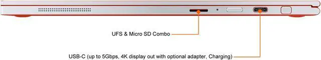 Alt view image 9 of 19 - Samsung - Galaxy 13.3" 4K Ultra HD Touch-Screen Chromebook - Intel Core i5 - 8GB Memory - 256GB SSD - Fiesta Red Tablet Notebook Laptop XE930QCA-K01US