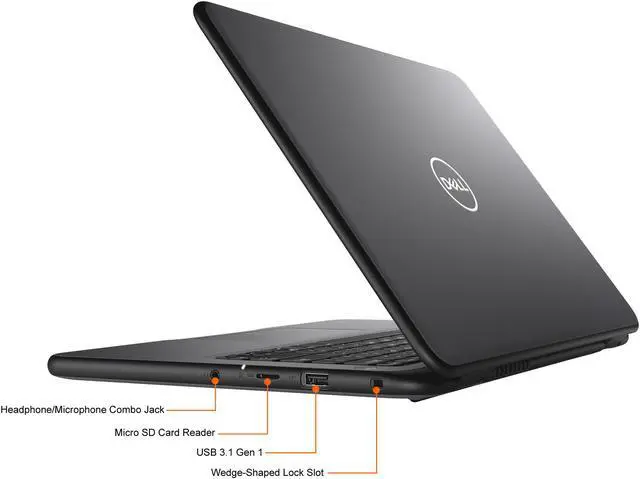 Alt view image 6 of 10 - Dell Latitude 3000 3310 13.3" Notebook - 1366 x 768 - Celeron 4205U - 4 GB RAM - 64 GB Flash Memory - Windows 10 Pro Education 64-bit - Intel HD Graphics 610 - English (US) Keyboard - 0.9 Megapix