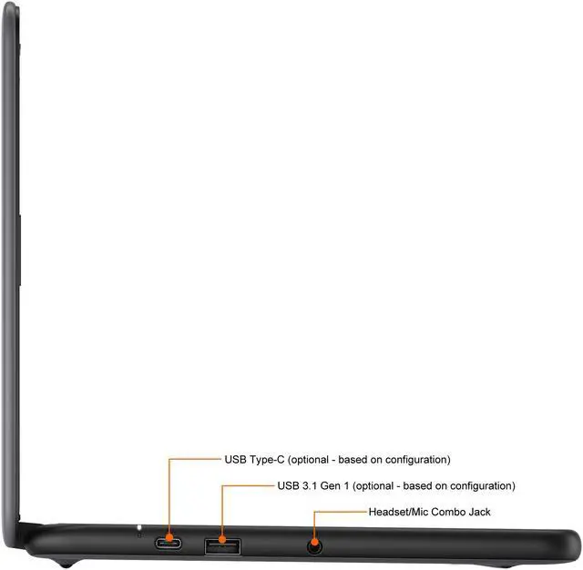 Alt view image 3 of 12 - Dell 3100 11.6" Chromebook HD N4020 4GB 16GB eMMC Chrome OS 0JWC5