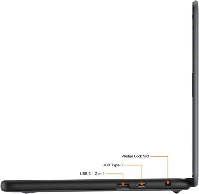 Alt view image 6 of 12 - Dell 3100 11.6" Chromebook HD N4020 4GB 16GB eMMC Chrome OS 0JWC5