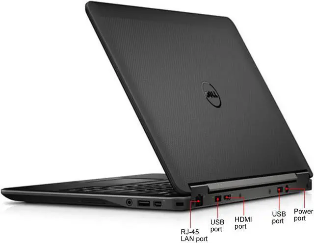 Alt view image 10 of 12 - Dell Latitude E7240 12.5 in Laptop - Intel Core i5 4300U 4th Gen 1.9 GHz 4GB 128GB SSD Windows 10 Pro 64-Bit - Webcam