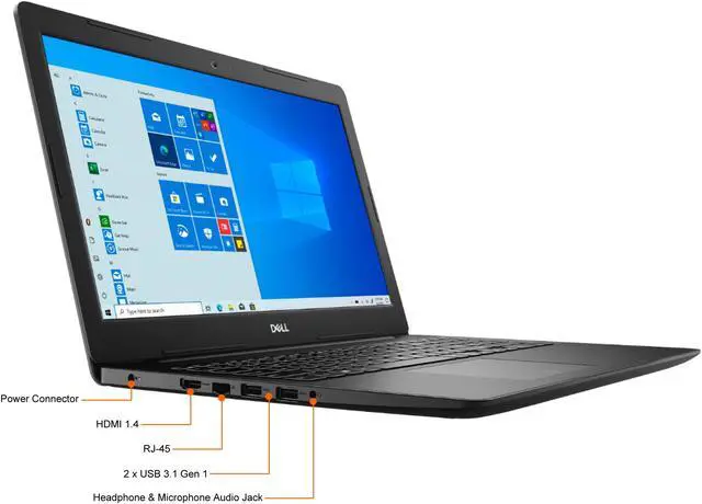 Alt view image 5 of 11 - 2020 Dell - Inspiron 15 3593- 15.6” HD Touch Screen Laptop - Intel Core i7 - 12GB Memory - 512GB SSD  Windows 10 in S Mode Integrated Widescreen HD 720P Webcam  - Black
