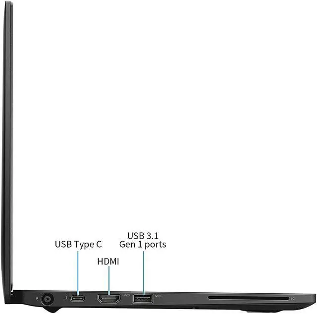 Alt view image 8 of 8 - Dell Latitude 7390 13.3-in Laptop - Intel Core i7 8650U 8th Gen 1.90 GHz 16GB 256GB SSD Windows 10 Pro 64-Bit - Bluetooth, Webcam