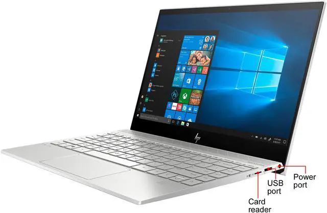 Alt view image 8 of 12 - HP ENVY 13 13.3" Touchscreen Laptop Intel Core i7 8GB RAM 512GB SSD - 10th Gen i7-1065G7 Quad-core - Intel Iris Plus Graphics - In-plane Switching (IPS) Technology - BrightView display technology