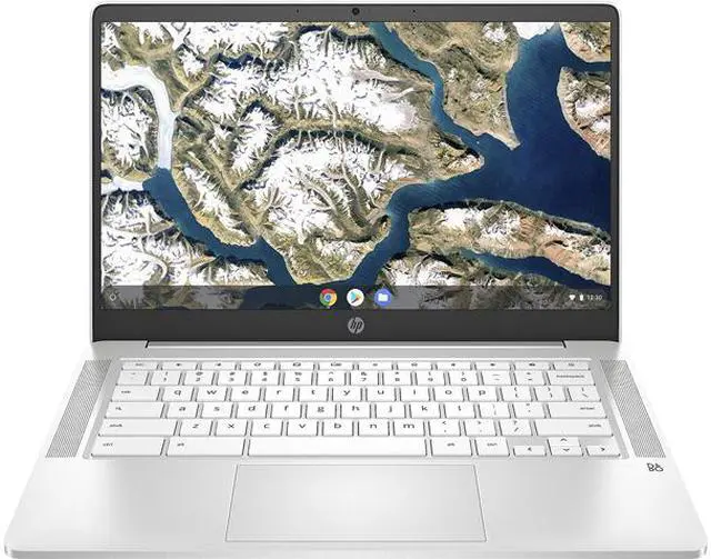 Main image of HP Chromebook 14-inch HD Laptop, Intel Celeron N4000, 4 GB RAM, 32 GB eMMC, Chrome (14a-na0020nr, Ceramic White) (9PG29UA#ABA)