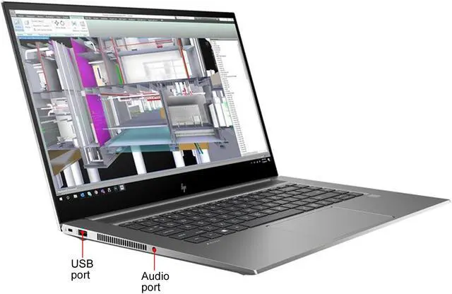Alt view image 2 of 11 - HP ZBook Studio G7 15.6" Mobile Workstation - Full HD - 1920 x 1080 - Intel Core i7 (10th Gen) i7-10750H Hexa-core (6 Core) 2.60 GHz - 16 GB RAM - 512 GB SSD - Windows 10 Pro - In-plane Switching