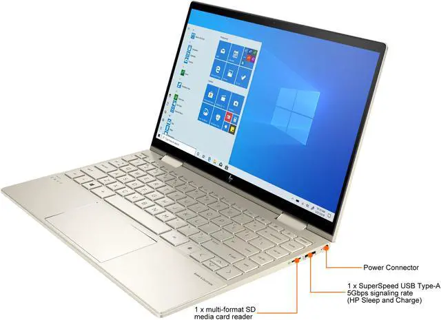 Alt view image 7 of 7 - HP ENVY X360 13M-BD0023 13.3" Touch 8GB 512GB X4 2.8GHz Win10, Pale Gold