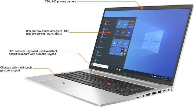 Alt view image 4 of 12 - HP Laptop ProBook 450 G8 (Wolf Pro Security Edition) 4J213UT#ABA Intel Core i7 11th Gen 1165G7 (2.80GHz) 16 GB Memory 512 GB PCIe SSD 32 GB Optane Memory NVIDIA GeForce MX450 15.6" Windows 10 Pro 64-bit