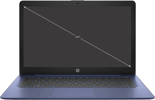Alt view image 2 of 4 - HP 14-fq0037nr 14" HD (1366 x 768) Touchscreen Laptop AMD 3020e 1.2GHz 4 GB DDR4-2400 SDRAM, 64GB eMMC Storage, AMD Radeon Graphics, Windows 10 in S mode - Indigo Blue