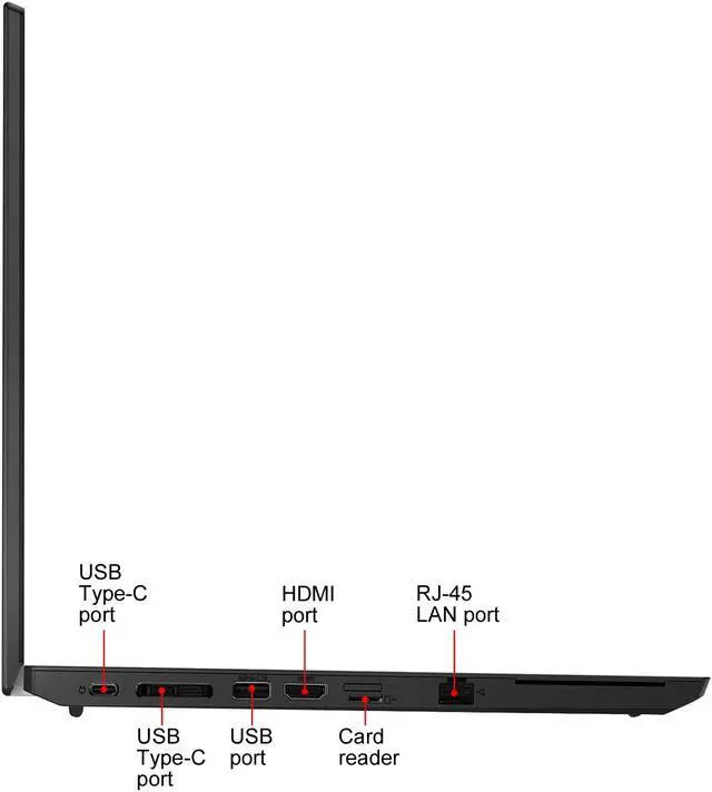 Alt view image 4 of 13 - Lenovo Laptop ThinkPad L15 Gen 1 (Intel) Intel Core i5-10310U 8GB Memory 256 GB PCIe SSD Intel UHD Graphics 15.6" Non-Touch Screen Windows 10 Pro 64-bit 20U30023US