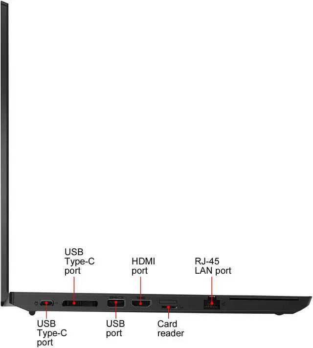 Alt view image 8 of 11 - Lenovo ThinkPad L14 20U1002AUS 14" Touchscreen Laptop i5-10210U 8GB 256GB SSD