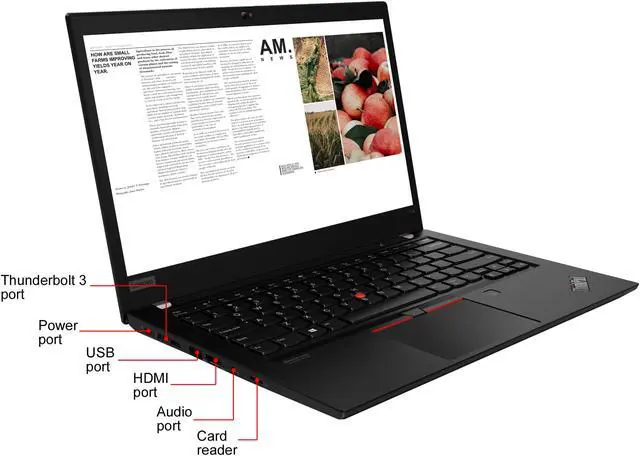 Alt view image 7 of 12 - Lenovo ThinkPad T14 Gen 1 20S0002RUS 14" Laptop i7-10610U 8GB 256GB SSD W10 Pro