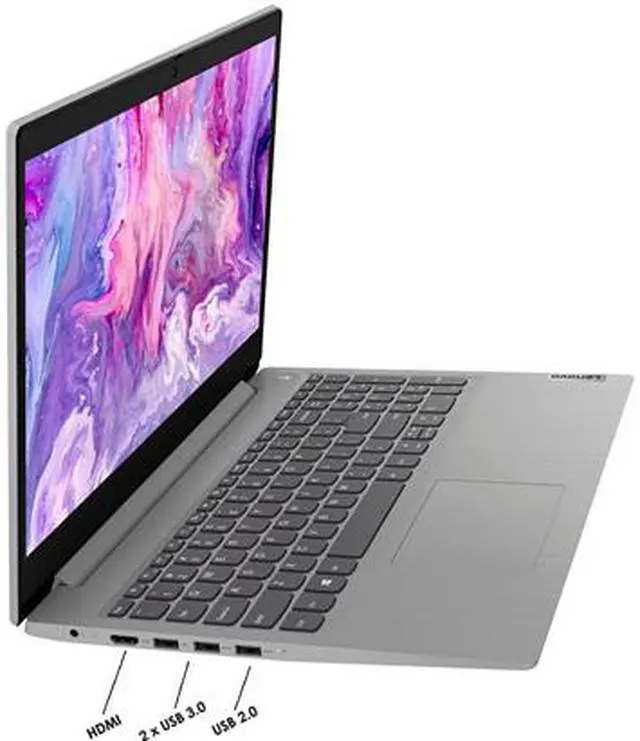 Alt view image 5 of 8 - Lenovo IdeaPad 3 15.6" Full HD IPS Notebook, 10th Gen Intel Core i3-1005G1 Processor, 8GB DDR4 RAM, 512GB SSD, Intel UHD Graphics, WiFi-AC, Bluetooth, HDMI, USB, Windows 10 Pro