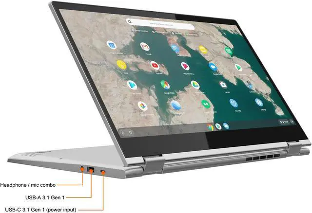 Alt view image 5 of 10 - Lenovo Chromebook C340-15 81T9000XUS 15.6" Touchscreen 2 in 1 Chromebook - Full HD - 1920 x 1080 - Intel Core i3 (8th Gen) i3-8130U Dual-core (2 Core) 2.20 GHz - 4 GB RAM - 32 GB Flash Memory - M