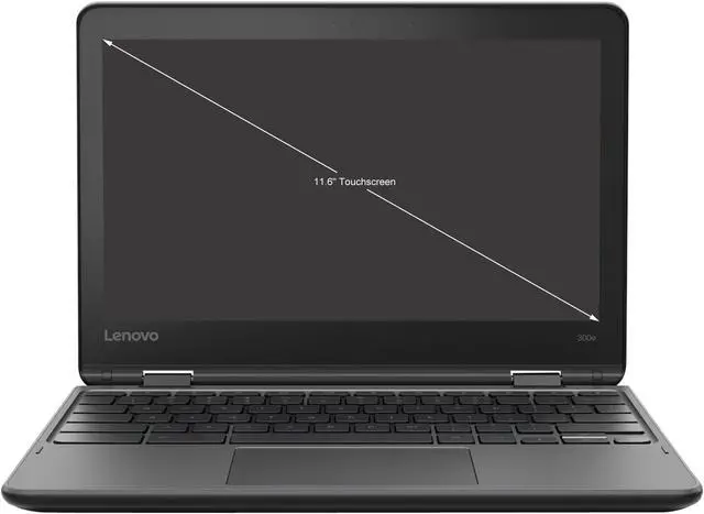 Alt view image 4 of 12 - Lenovo 300e Chromebook 2nd Gen AST 82CE001LUS 11.6" Touchscreen Rugged 2 in 1 Chromebook - HD - 1366 x 768 - AMD A-Series A4-9120C Dual-core (2 Core) 1.60 GHz - 4 GB RAM - 32 GB Flash Memory - Black