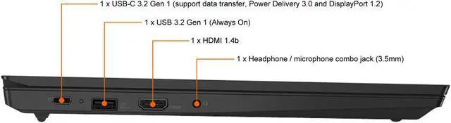 Alt view image 13 of 19 - Lenovo Laptop ThinkPad E15 Gen 3 (AMD) AMD Ryzen 5 5500U 8GB Memory 256 GB PCIe SSD AMD Radeon Graphics 15.6" Non-Touch Screen Windows 10 Pro 64-bit 20YG003EUS