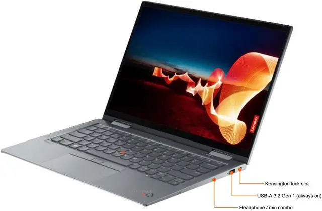 Alt view image 6 of 13 - Lenovo ThinkPad X1 Yoga Gen 6 20XY002VUS 14" Touchscreen 2 in 1 Notebook - HD - 3840 x 2400 - Intel Core i7 i7-1185G7 Quad-core (4 Core) 3 GHz - 16 GB RAM - 512 GB SSD - Storm Gray