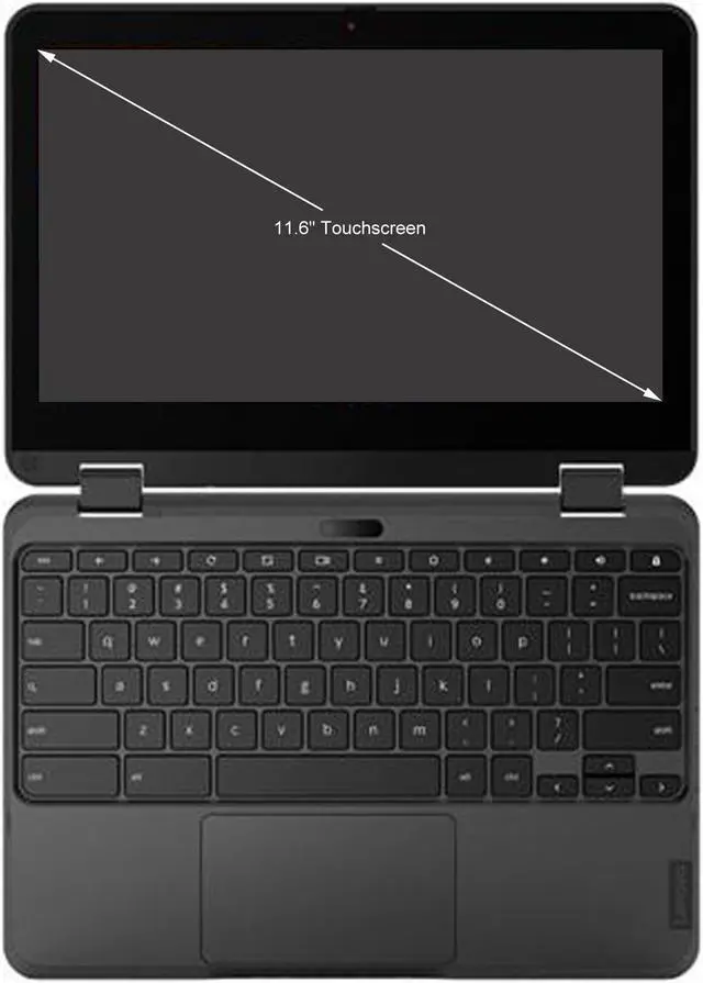 Alt view image 2 of 3 - Lenovo 300e Chromebook Gen 3 (AMD) 82J9000EUS AMD 3000 Series 3015Ce (1.20 GHz) 4 GB Memory 32 GB eMMC 11.6" Touchscreen Chrome OS