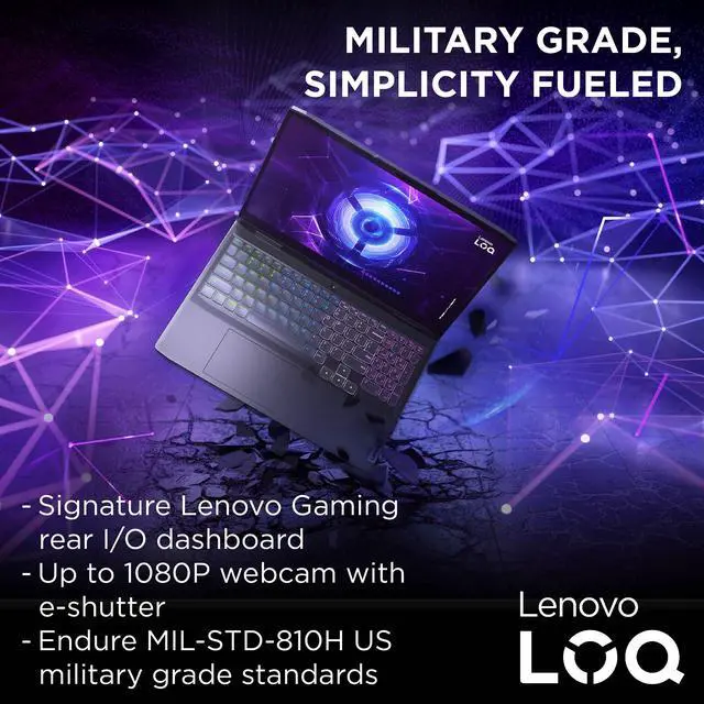 Alt view image 14 of 19 - Lenovo LOQ 15IRH8 - 15.6" GeForce RTX 4050 Laptop GPU - Intel Core i5-13420H  - 8GB Memory - 512 GB PCIe SSD - Windows 11 Home 64-bit - Gaming Laptop - 144 Hz IPS (82XV00LFUS )