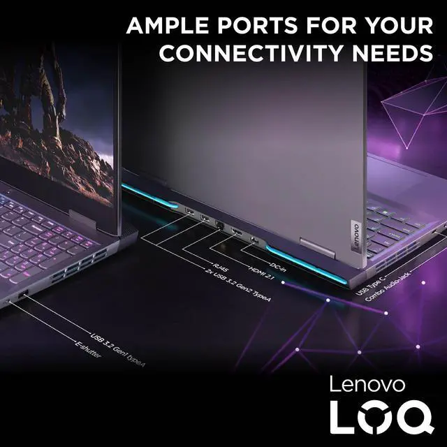 Alt view image 15 of 19 - Lenovo LOQ 15IRH8 - 15.6" GeForce RTX 4050 Laptop GPU - Intel Core i5-13420H  - 8GB Memory - 512 GB PCIe SSD - Windows 11 Home 64-bit - Gaming Laptop - 144 Hz IPS (82XV00LFUS )
