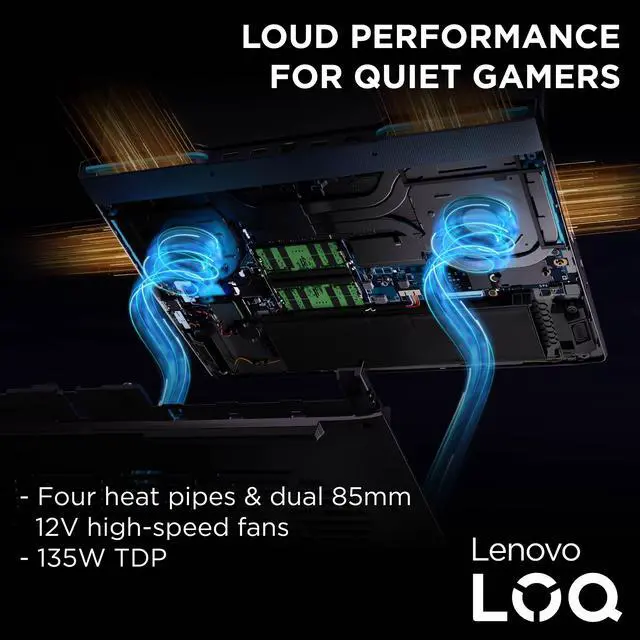 Alt view image 16 of 19 - Lenovo LOQ 15IRH8 - 15.6" GeForce RTX 4050 Laptop GPU - Intel Core i5-13420H  - 8GB Memory - 512 GB PCIe SSD - Windows 11 Home 64-bit - Gaming Laptop - 144 Hz IPS (82XV00LFUS )