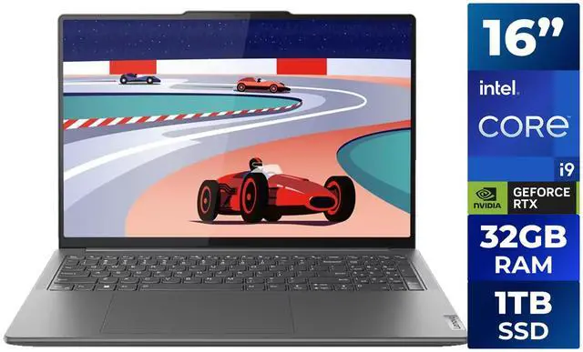 Main image of Lenovo Slim Pro 9 16IRP8 Gaming Laptop Intel Core i9-13905H NVIDIA GeForce RTX 4050 32GB RAM 1TB SSD 16.0" Touchscreen Windows 11 Home 83C00003US
