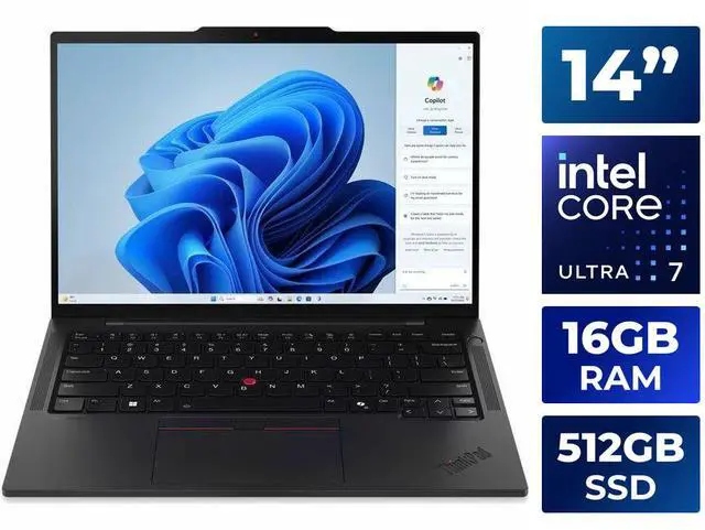 Main image of Lenovo ThinkPad T14s Gen 5 14.0" Intel Core Ultra 7 155U 16GB Memory 512GB SSD Windows 11 Pro 21LS0058US