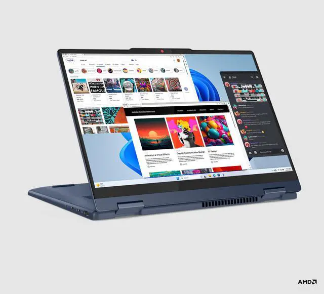 Alt view image 3 of 15 - Lenovo Notebooks AMD Ryzen 7 8845HS 1 TB PCIe SSD AMD Radeon 780M 14.0" Touch Screen Windows 11 Home IdeaPad 5