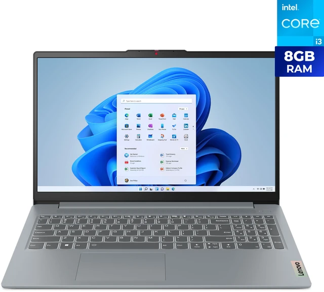 Main image of Lenovo IdeaPad Slim 3 15IRU8 82X700GSUS 15.6" Notebook - Intel Core i3 13th Gen i3-1315U - 8 GB - 256 GB SSD - Windows 11 Home - Intel UHD Graphics - Webcam - Wi-Fi 6E