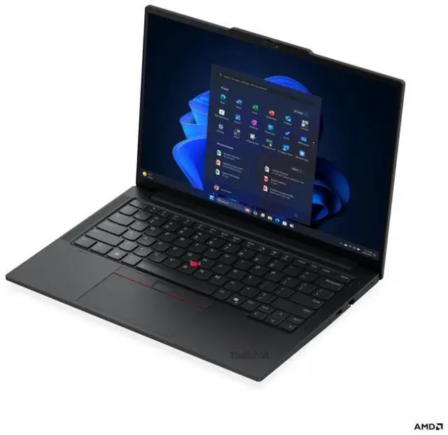 Alt view image 2 of 5 - Lenovo ThinkPad E14 Gen 7 14" Notebook - AMD Ryzen 5 220 (3.20GHz) - 8GB - 256GB SSD M.2 2242 PCIe Gen4 TLC Opal - AMD Radeon 740M - Windows 11 Pro - BT 5.1 - Wired Ethernet - Wi-Fi - 21T0007NUS