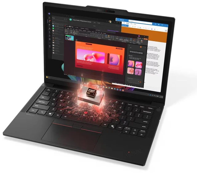 Alt view image 7 of 15 - Lenovo - ThinkPad T14 Gen 7 14" Touchscreen Copilot+ PC Notebook - AMD Ryzen AI 7 PRO 450 - AMD Radeon 860M Graph - 24 GB DDR5- 512 GB SSD - WUXGA 60 Hz -Windows 11 Pro - Black, 21WV004SUS