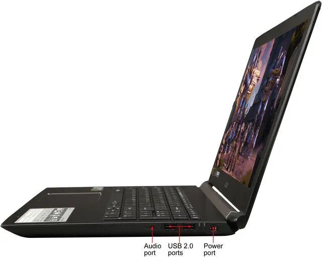 Alt view image 2 of 8 - Acer Aspire 7 A715-72G-79BH 15.6" IPS GTX 1050 4 GB GDDR5 VRAM i7-8750H 8 GB Memory 1 TB HDD Windows 10 Home Gaming Laptop