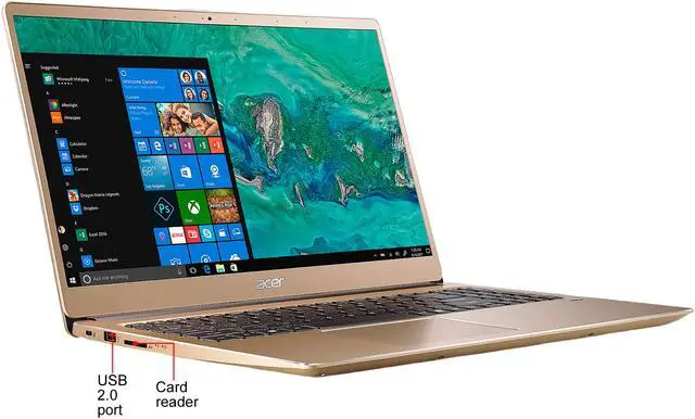Alt view image 10 of 10 - Acer Laptop Swift 3 Intel Core i7-8550U 8GB Memory 256 GB SSD Intel UHD Graphics 620 15.6" Non-Touch Screen Windows 10 Home 64-bit SF315-52-81HD