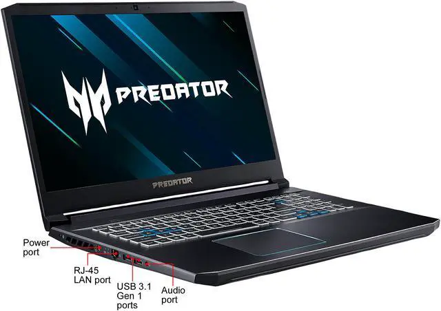 Alt view image 7 of 15 - Acer Predator Helios 300 - 17.3" GeForce GTX 1660 Ti - Intel Core i7-9750H  - 8GB Memory - 512 GB SSD - Windows 10 Home 64-bit - Gaming Laptop - IPS (PH317-53-77HB )
