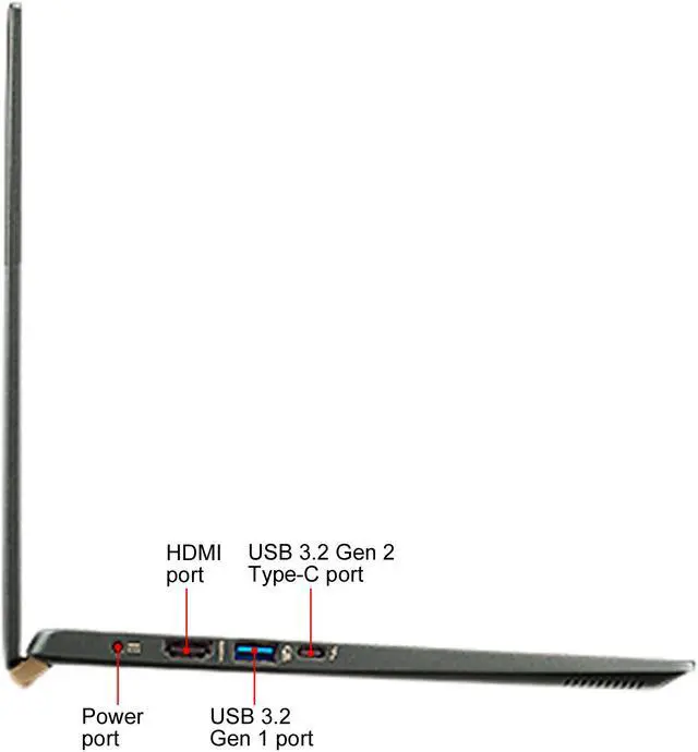 Alt view image 9 of 11 - Acer Intel Evo Laptop Swift 5 SF514-55TA-74EC Intel Core i7 11th Gen 1165G7 (2.80 GHz) 16 GB LPDDR4X Memory 1 TB NVMe SSD Intel Iris Xe Graphics 14" IPS Touchscreen 1920 x 1080 Windows 10 Home 64-bit
