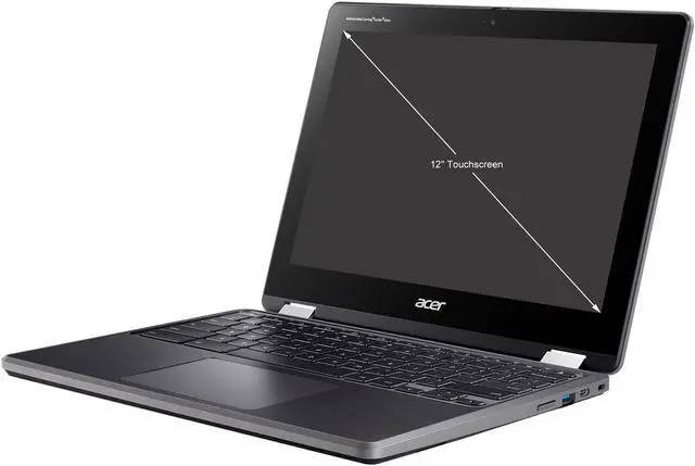 Alt view image 3 of 5 - Acer Chromebook Spin 512 R853TA R853TA-C7KT 12" Touchscreen 2 in 1 Chromebook -  Intel Celeron N5100 Quad-core (4 Core) 1.10 GHz - 4 GB RAM - 32 GB Flash Memory
